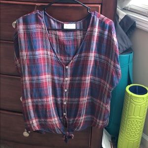 Plaid Blouse